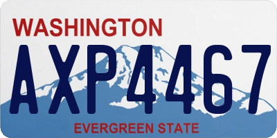 WA license plate AXP4467