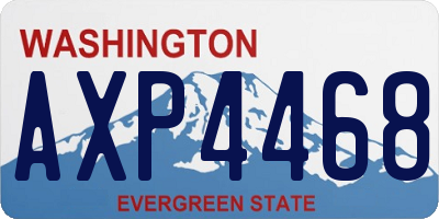 WA license plate AXP4468