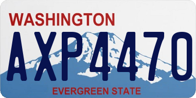 WA license plate AXP4470