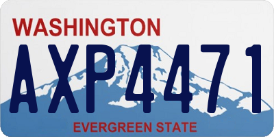 WA license plate AXP4471