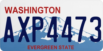 WA license plate AXP4473