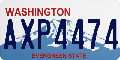 WA license plate AXP4474