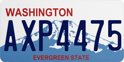 WA license plate AXP4475