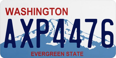 WA license plate AXP4476
