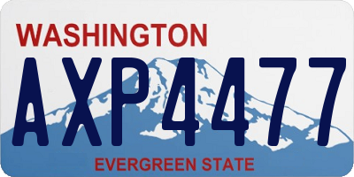 WA license plate AXP4477