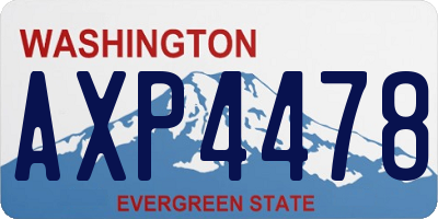 WA license plate AXP4478