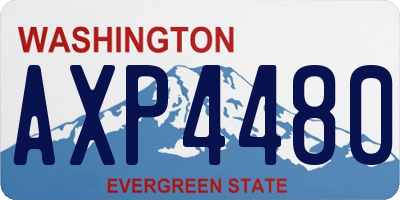 WA license plate AXP4480