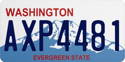 WA license plate AXP4481