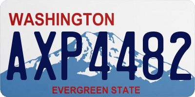WA license plate AXP4482