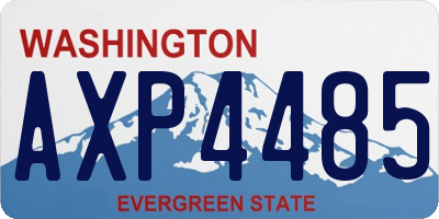 WA license plate AXP4485