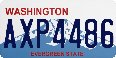 WA license plate AXP4486
