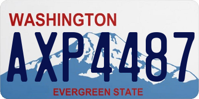 WA license plate AXP4487