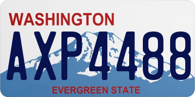 WA license plate AXP4488
