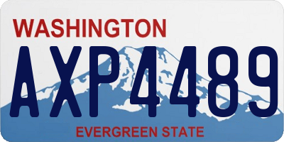 WA license plate AXP4489