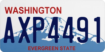 WA license plate AXP4491