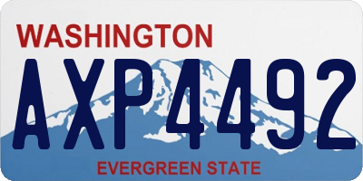 WA license plate AXP4492