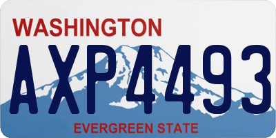 WA license plate AXP4493