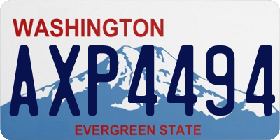 WA license plate AXP4494