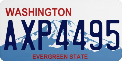 WA license plate AXP4495