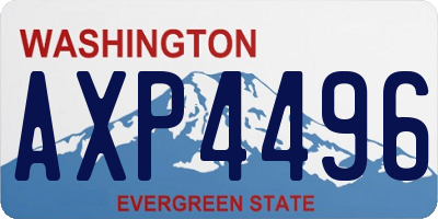 WA license plate AXP4496