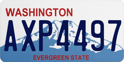 WA license plate AXP4497