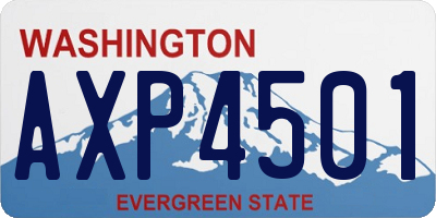 WA license plate AXP4501