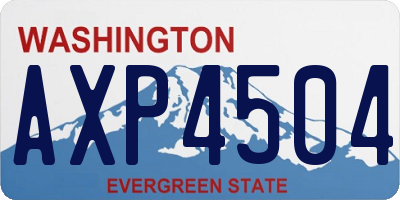 WA license plate AXP4504