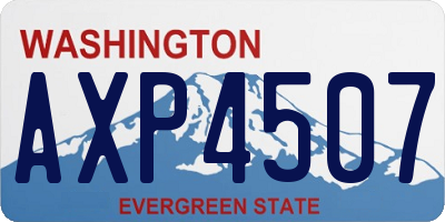 WA license plate AXP4507