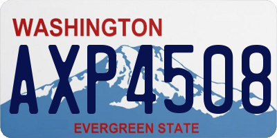 WA license plate AXP4508