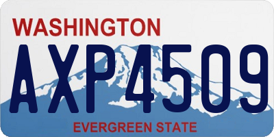 WA license plate AXP4509