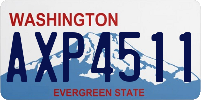 WA license plate AXP4511
