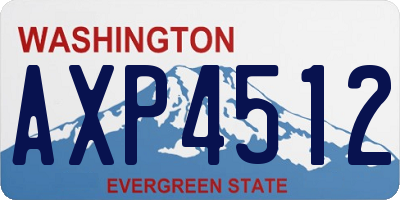 WA license plate AXP4512