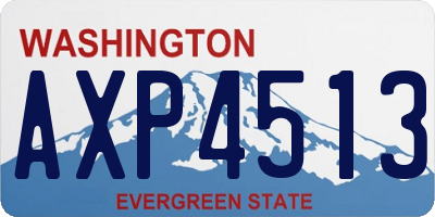 WA license plate AXP4513