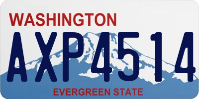 WA license plate AXP4514