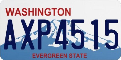 WA license plate AXP4515