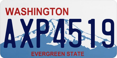 WA license plate AXP4519