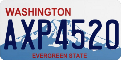 WA license plate AXP4520