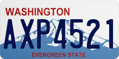 WA license plate AXP4521
