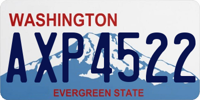 WA license plate AXP4522