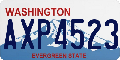 WA license plate AXP4523