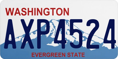 WA license plate AXP4524