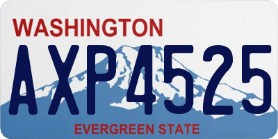 WA license plate AXP4525