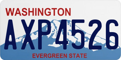 WA license plate AXP4526