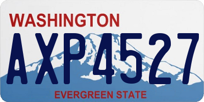 WA license plate AXP4527
