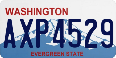 WA license plate AXP4529