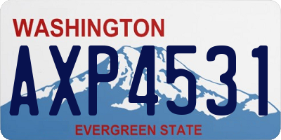 WA license plate AXP4531