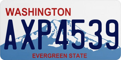 WA license plate AXP4539