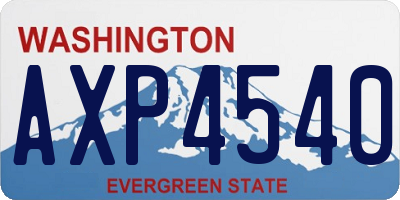 WA license plate AXP4540