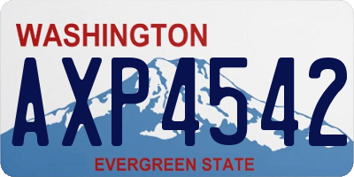WA license plate AXP4542