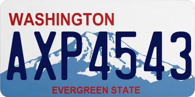WA license plate AXP4543
